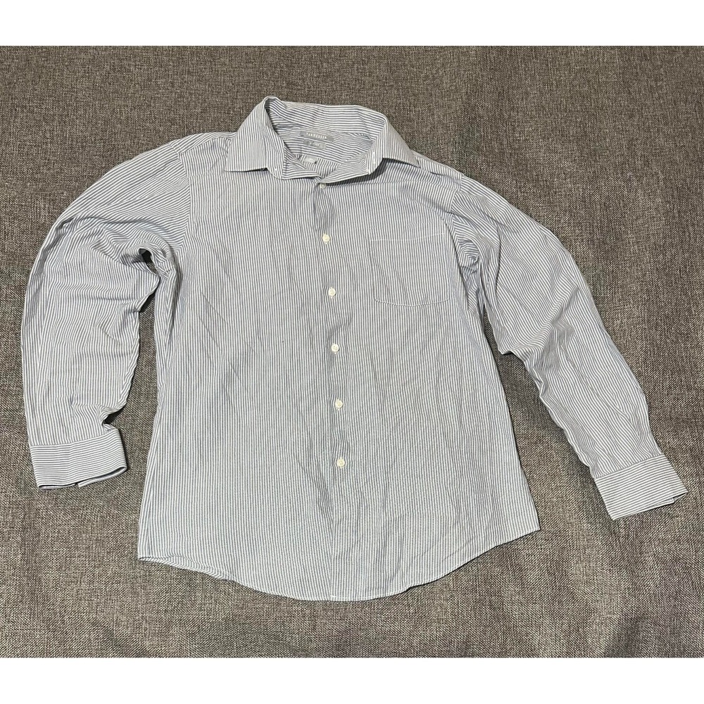 Ven Heusen Fitted Men's 15 1/2 32/33 Striped Long Sleeve Shirt